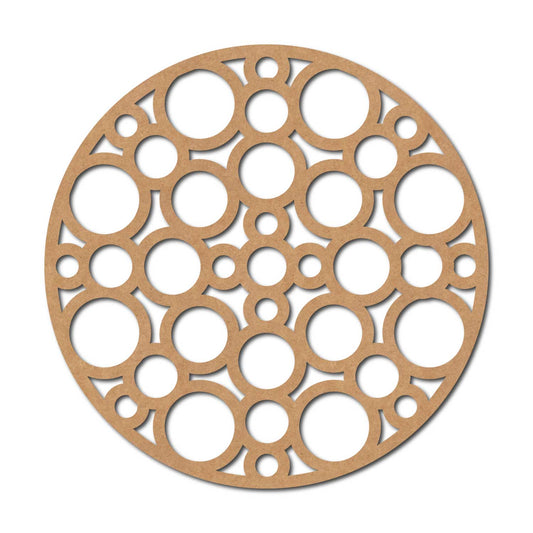 Circles Mandala Round Cutout MDF Design 1
