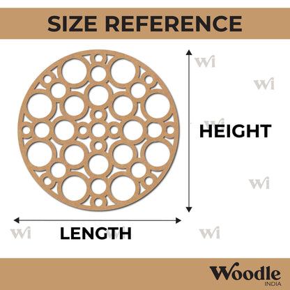 Circles Mandala Round Cutout MDF Design 1