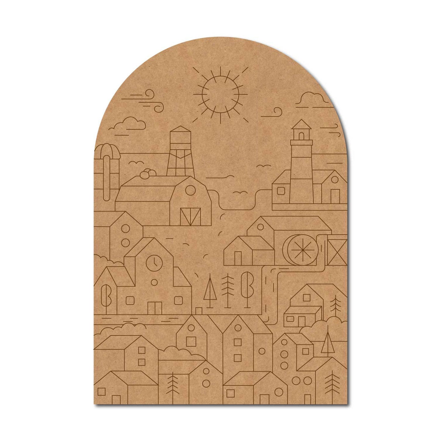City View Pre Marked MDF Design 1