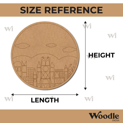City View Pre Marked Round MDF Design 1
