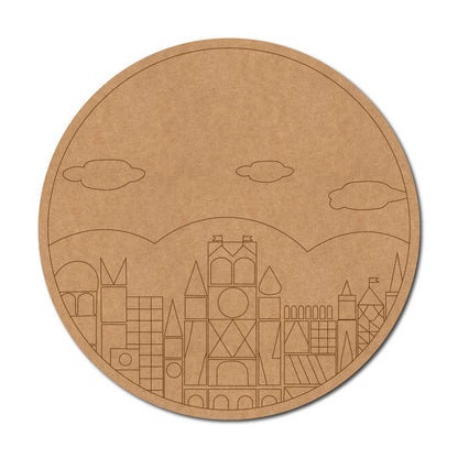 City View Pre Marked Round MDF Design 1