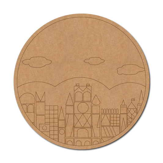 City View Pre Marked Round MDF Design 1