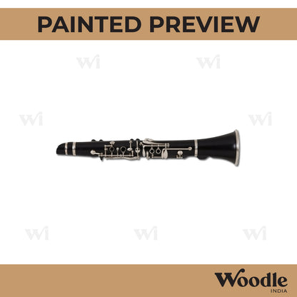 Clarinet Music Instrument Cutout MDF Design 1