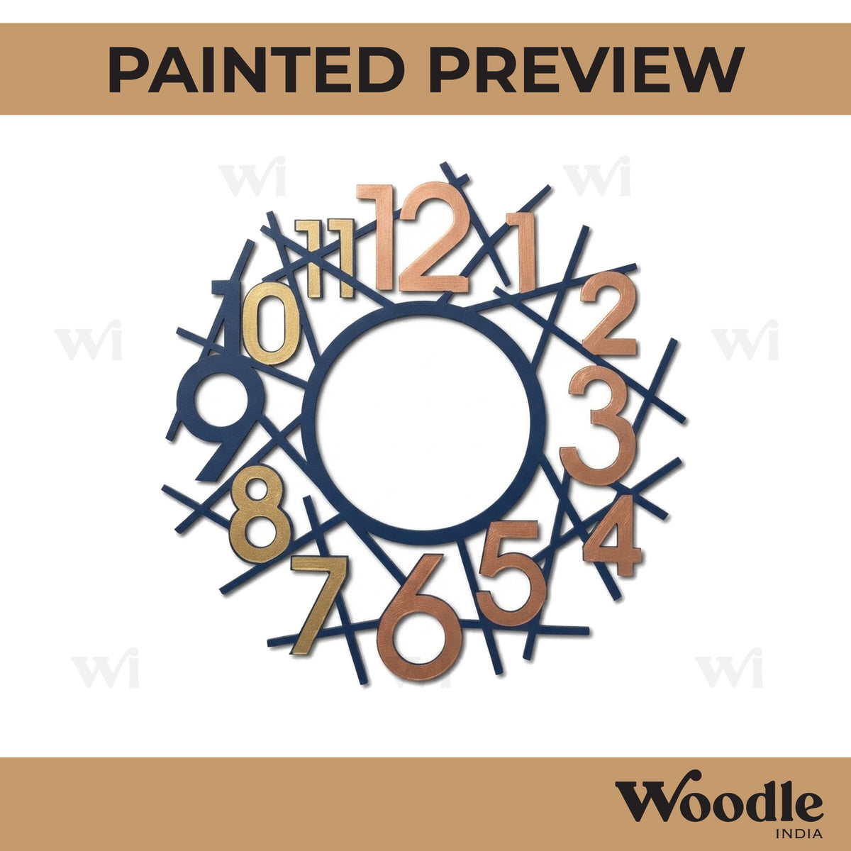 Clock Base Cutout MDF Design 1