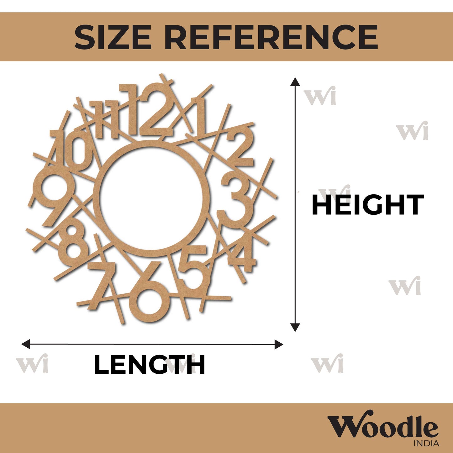 Clock Base Cutout MDF Design 1
