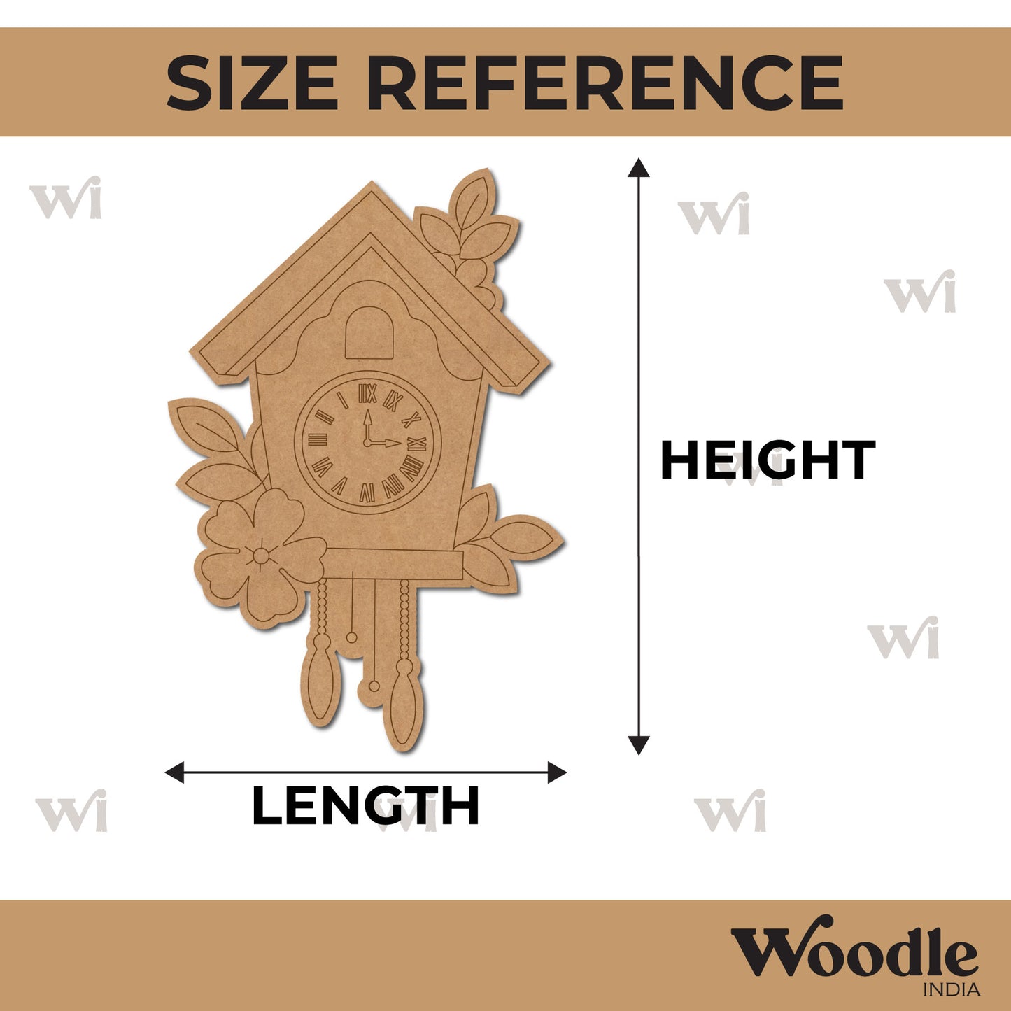 Clock Pre Marked MDF Design 3