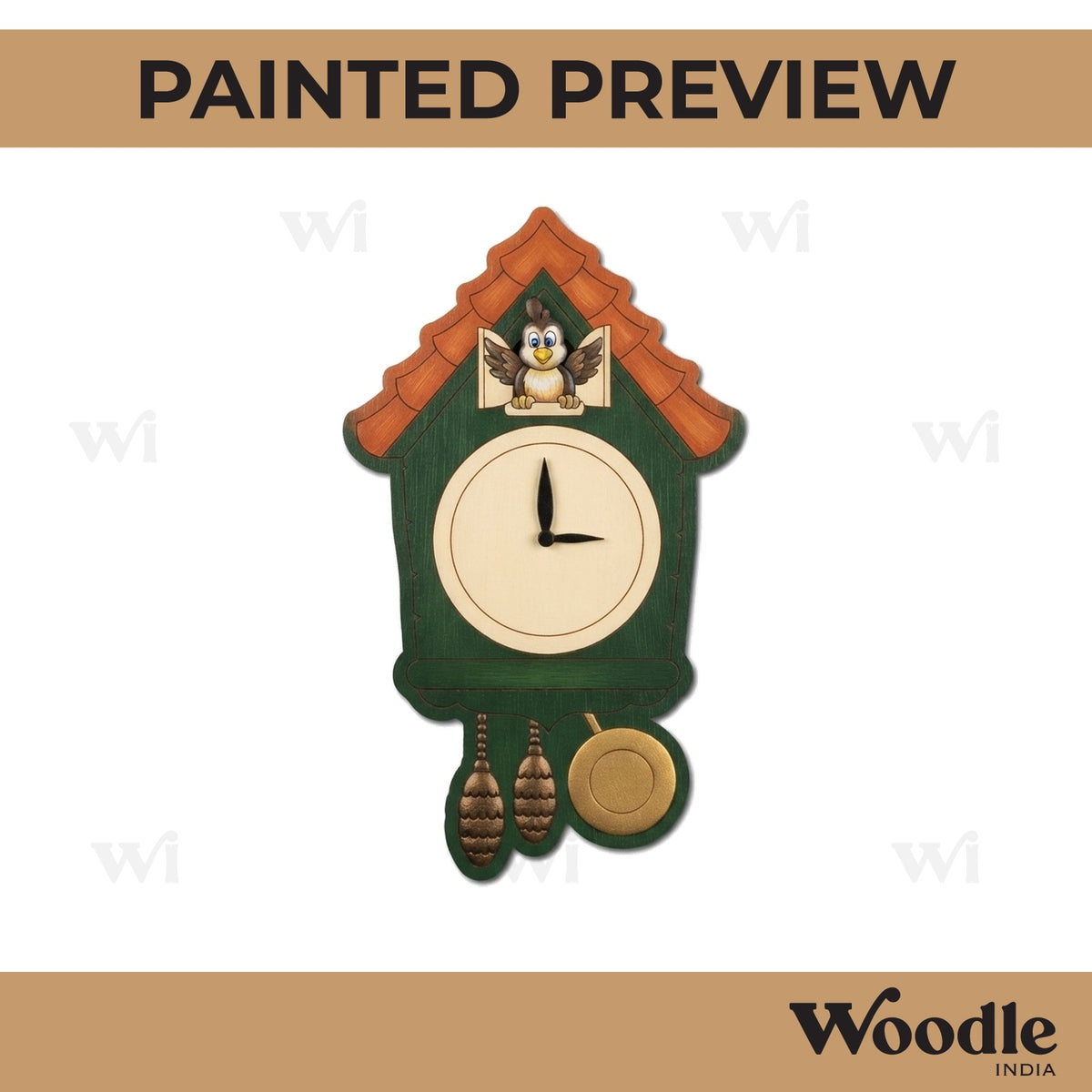 Clock Pre Marked MDF Design 4
