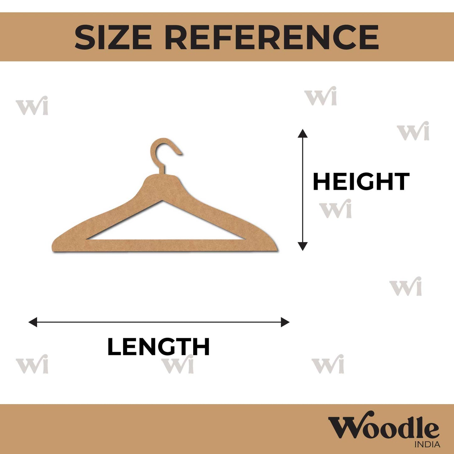 Clothes Hanger Cutout MDF Design 1