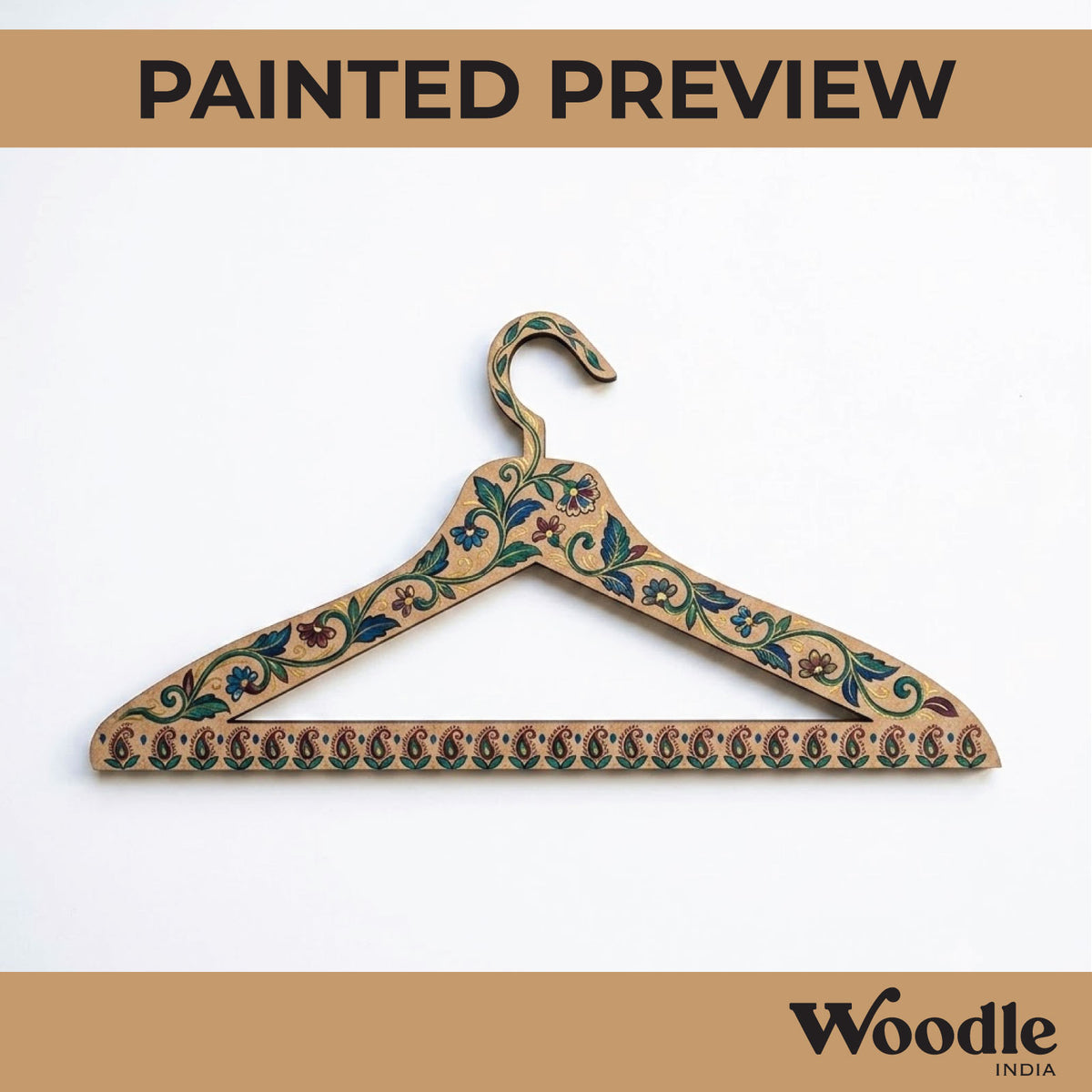 Clothes Hanger Cutout MDF Design 1
