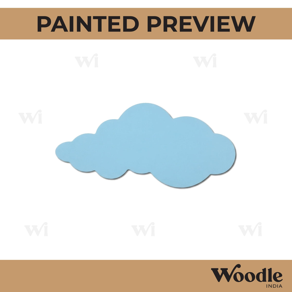 Cloud Cutout MDF Design 1