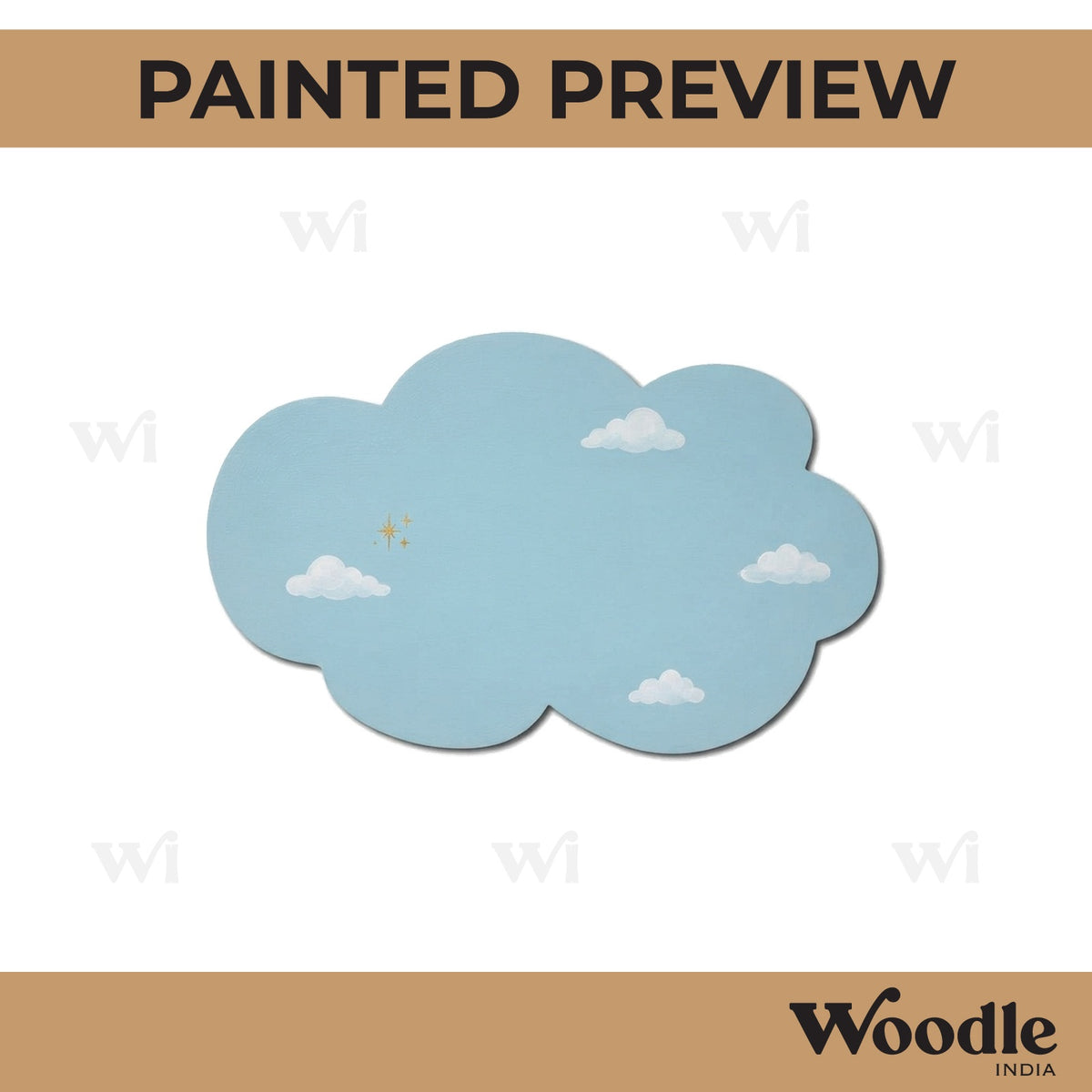 Cloud Cutout MDF Design 11