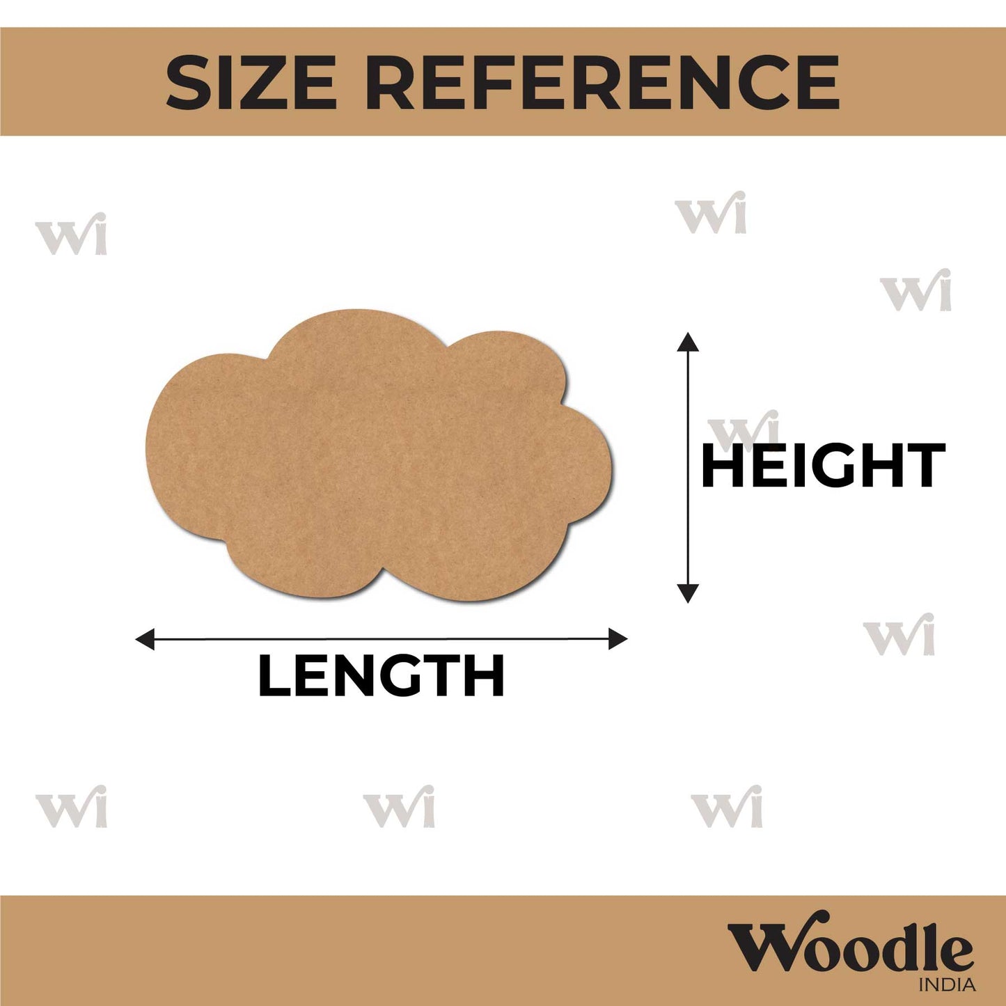 Cloud Cutout MDF Design 11