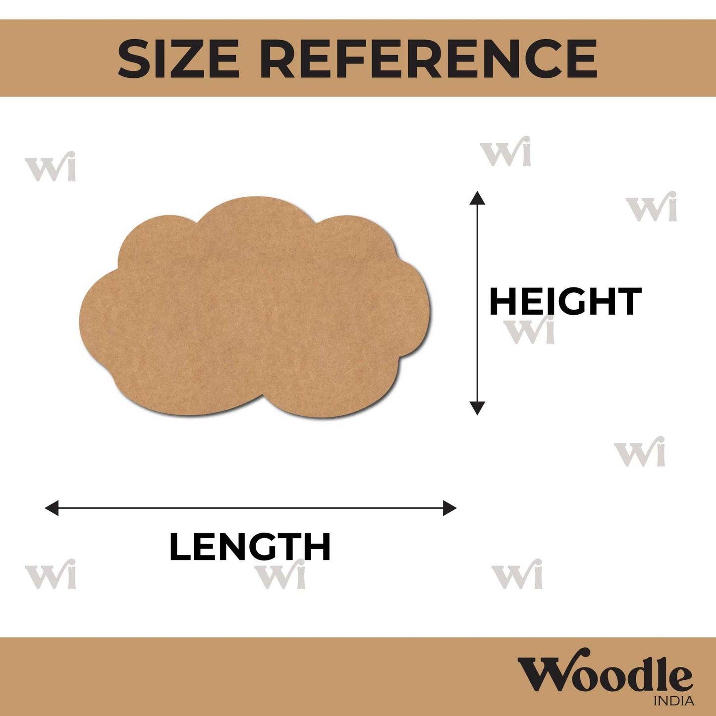 Cloud Cutout MDF Design 12