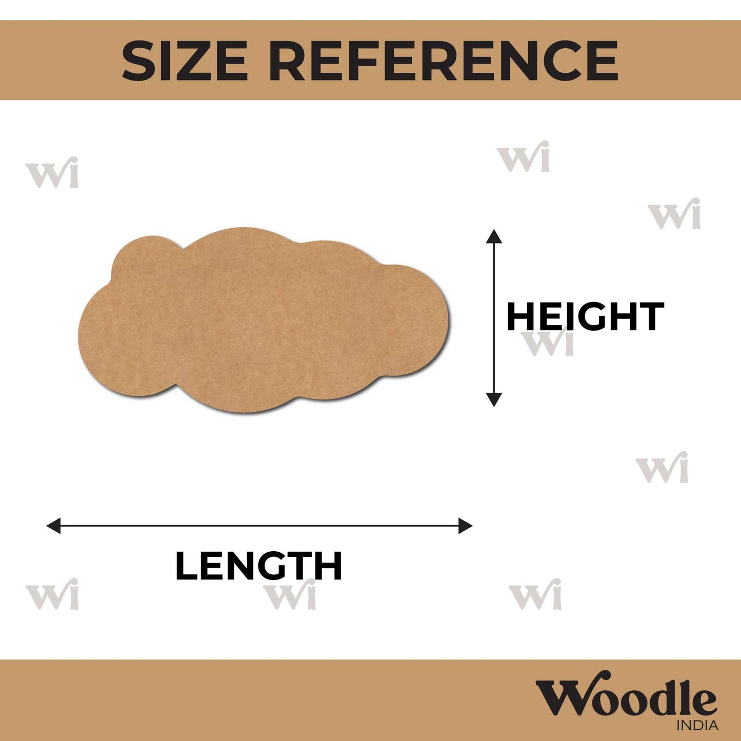 Cloud Cutout MDF Design 13