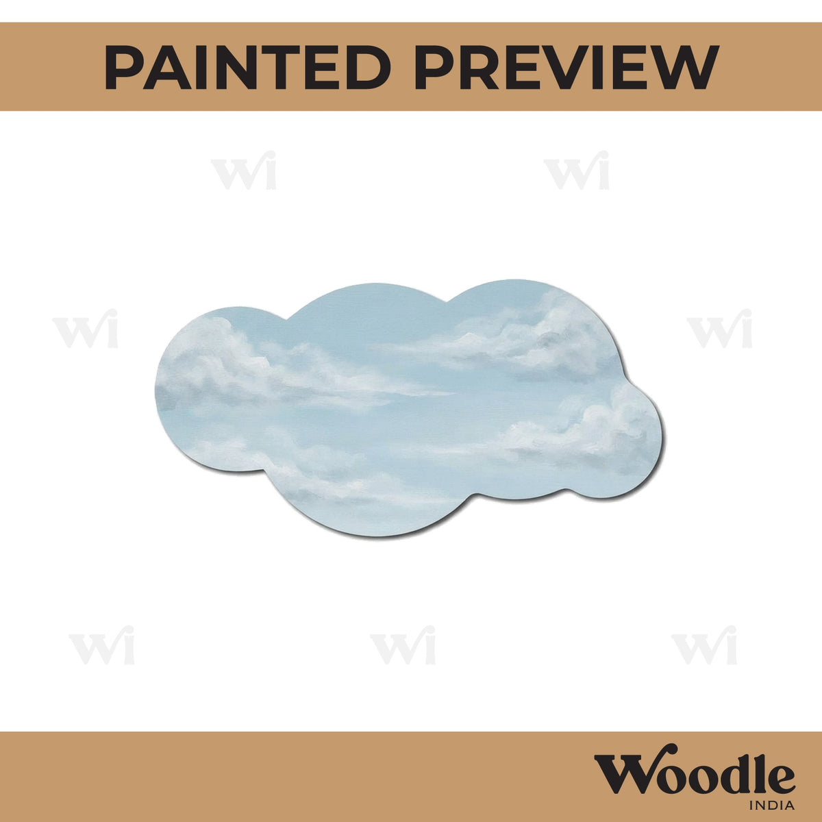 Cloud Cutout MDF Design 14