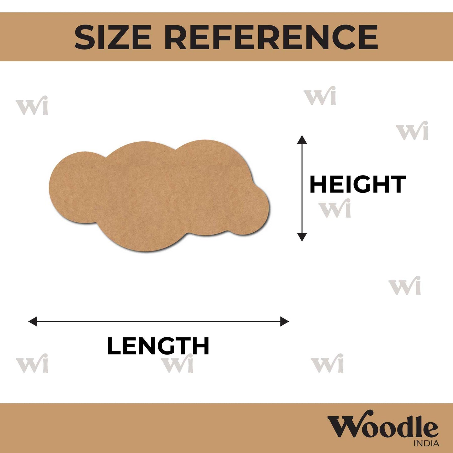 Cloud Cutout MDF Design 14