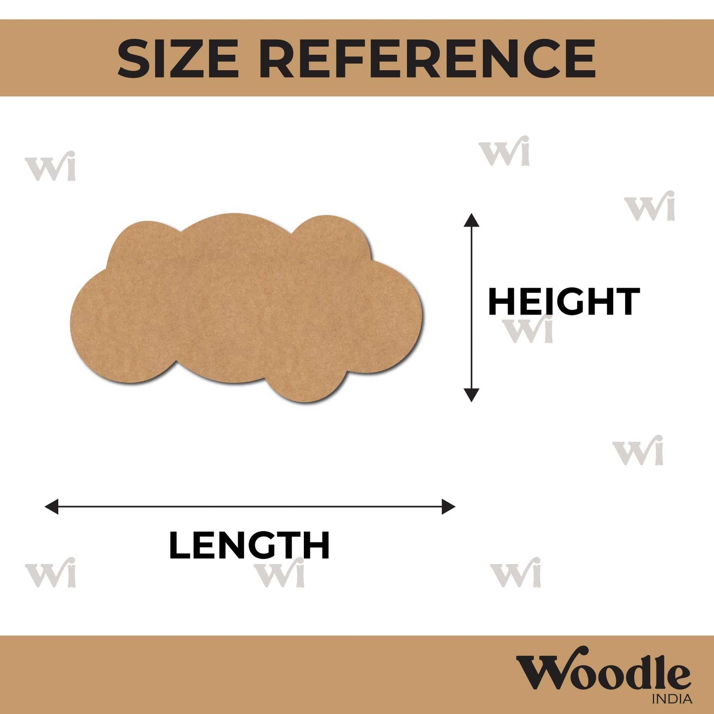 Cloud Cutout MDF Design 15