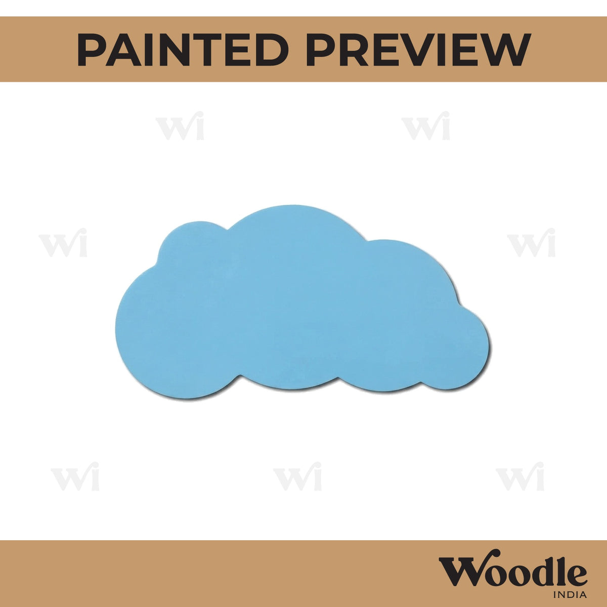 Cloud Cutout MDF Design 16