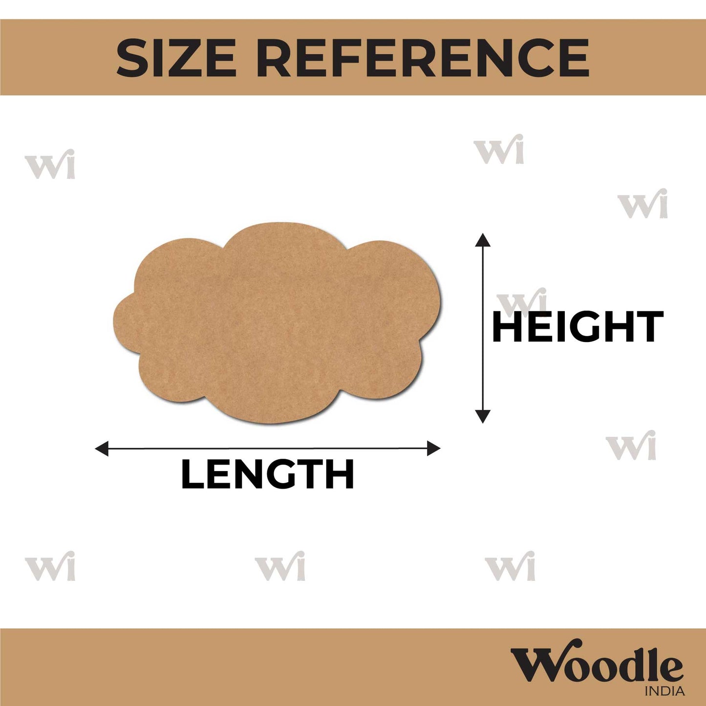 Cloud Cutout MDF Design 18