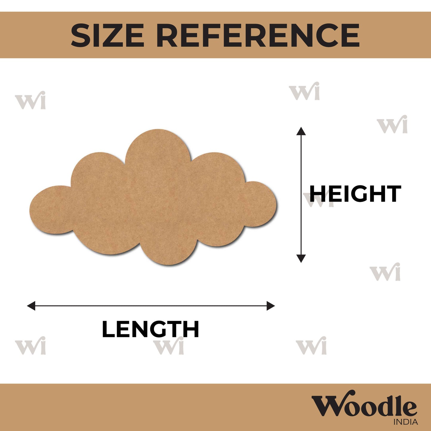Cloud Cutout MDF Design 21
