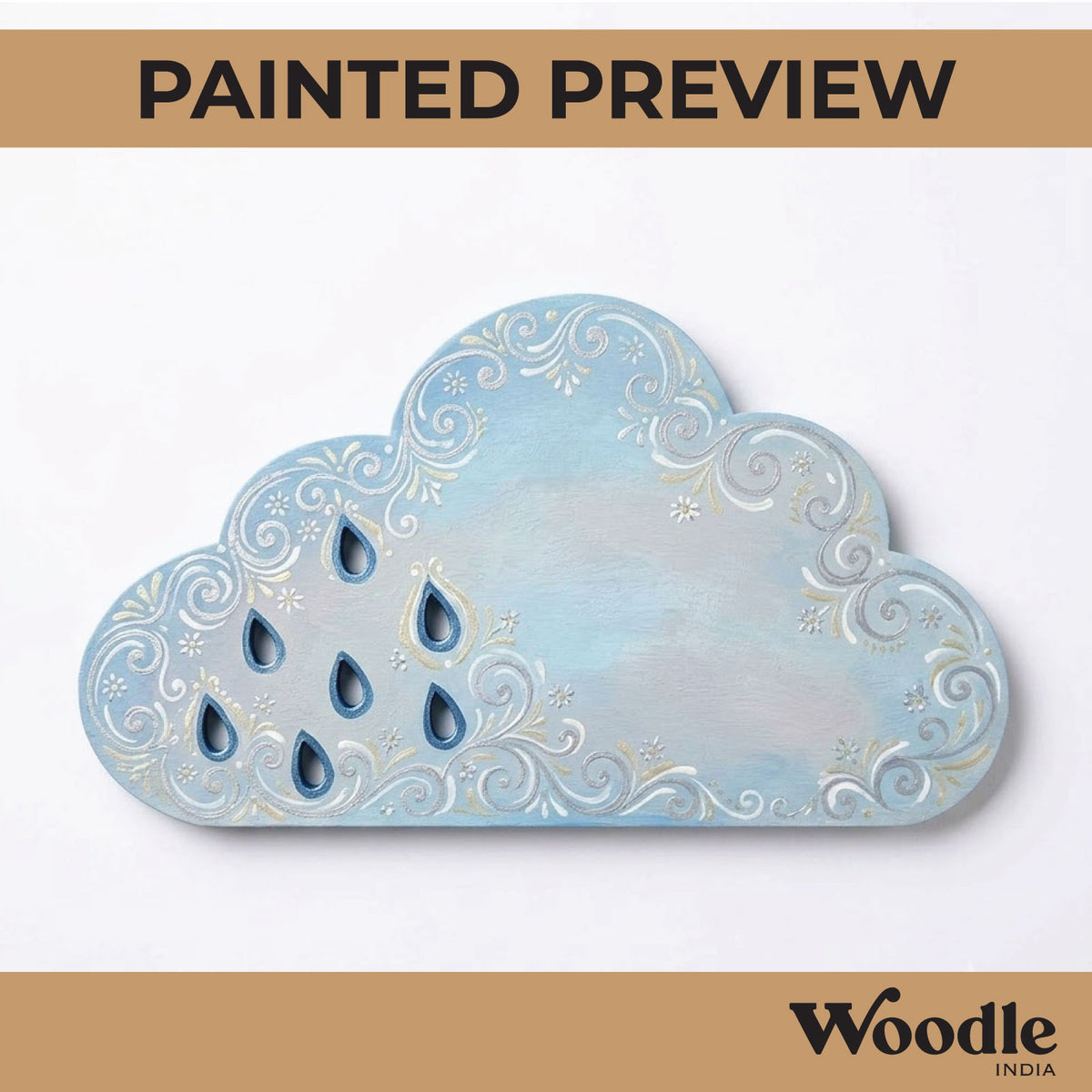 Cloud Cutout MDF Design 22