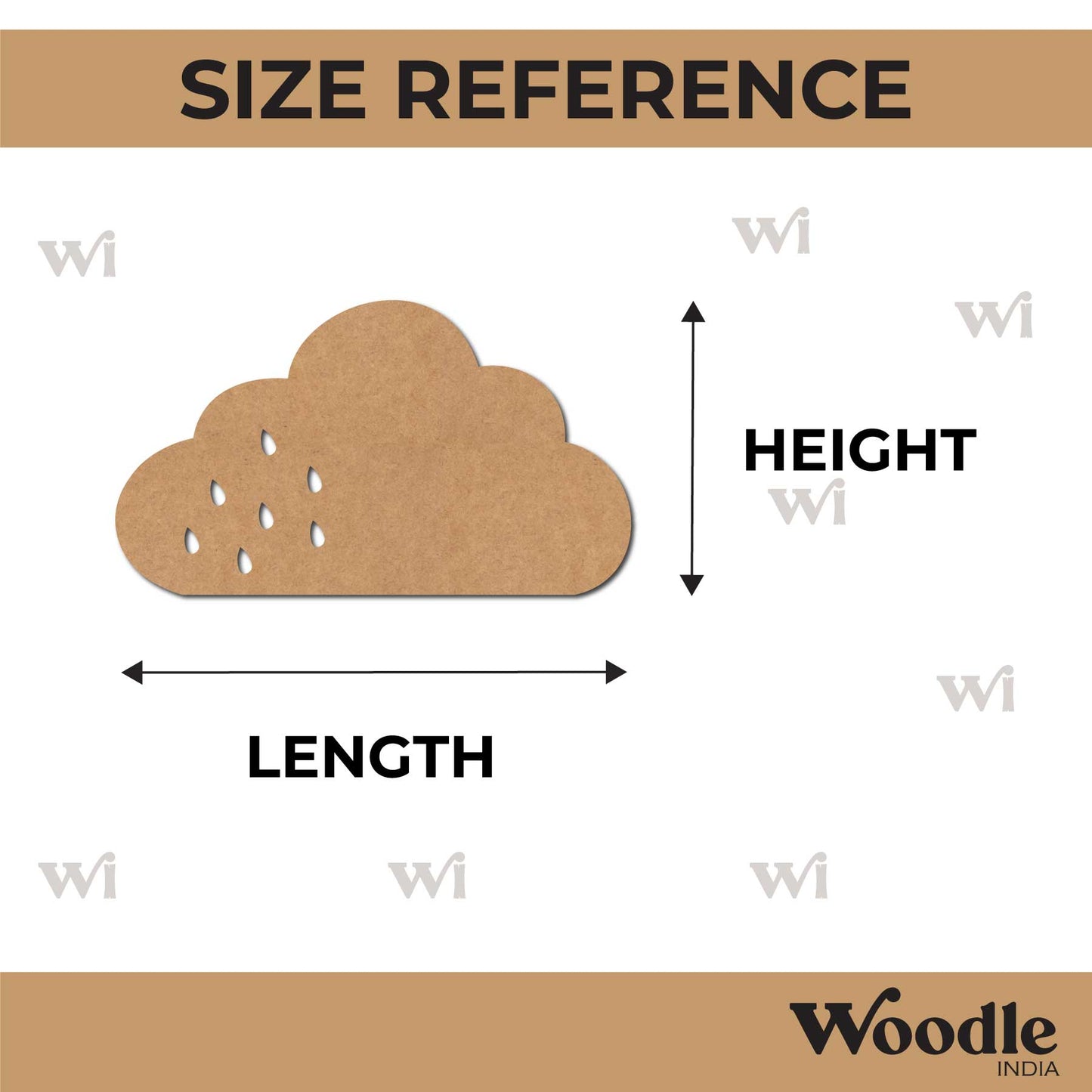 Cloud Cutout MDF Design 22