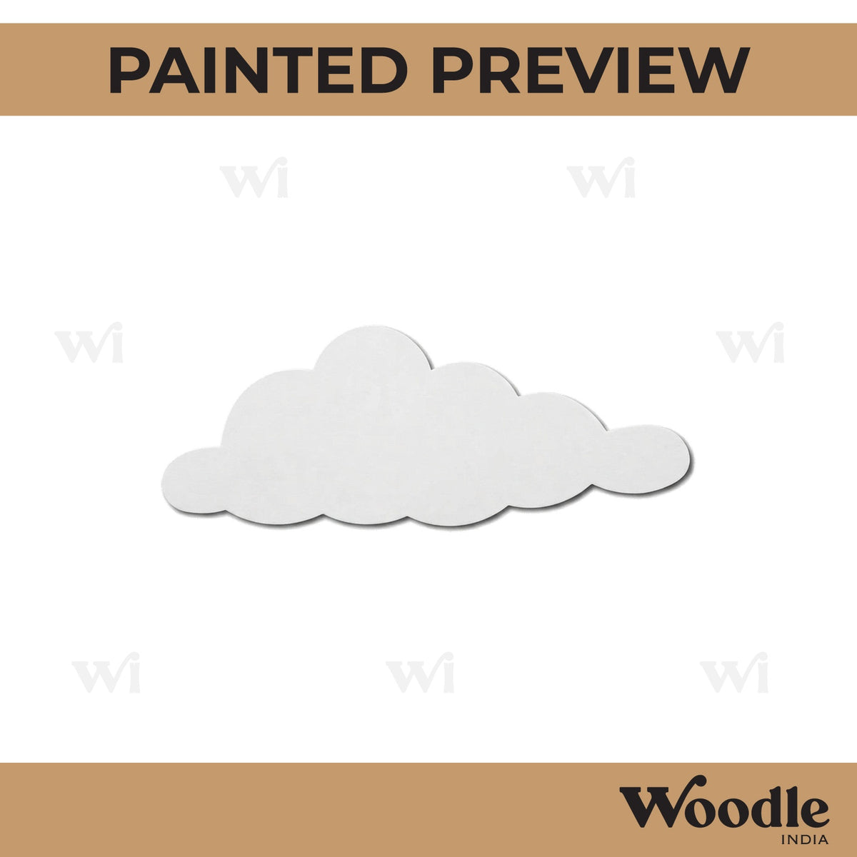 Cloud Cutout MDF Design 3