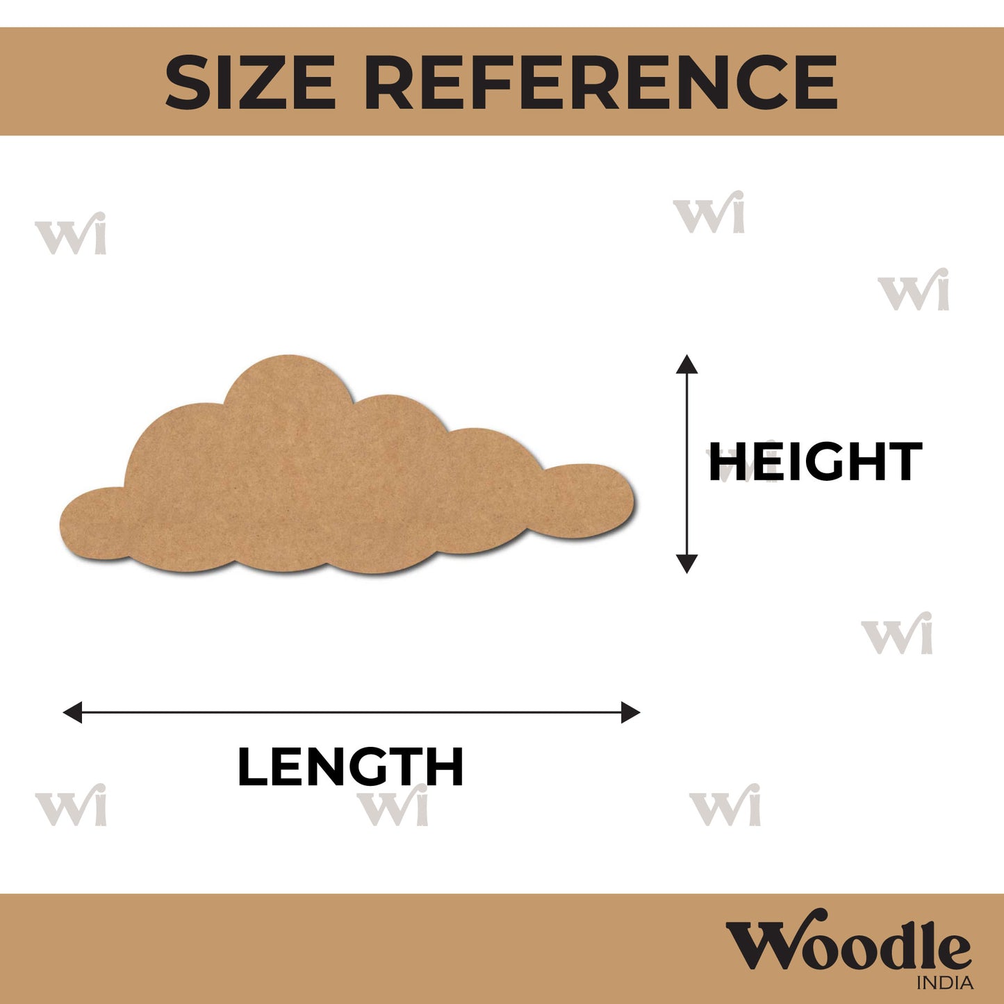 Cloud Cutout MDF Design 3