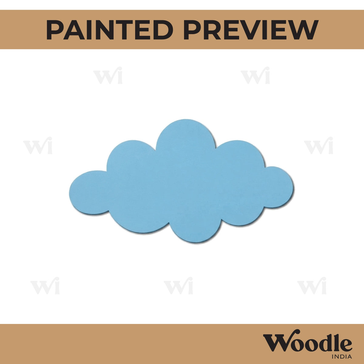 Cloud Cutout MDF Design 4