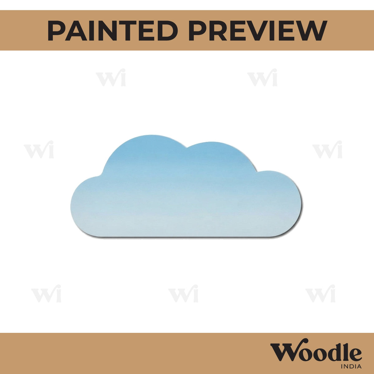 Cloud Cutout MDF Design 5