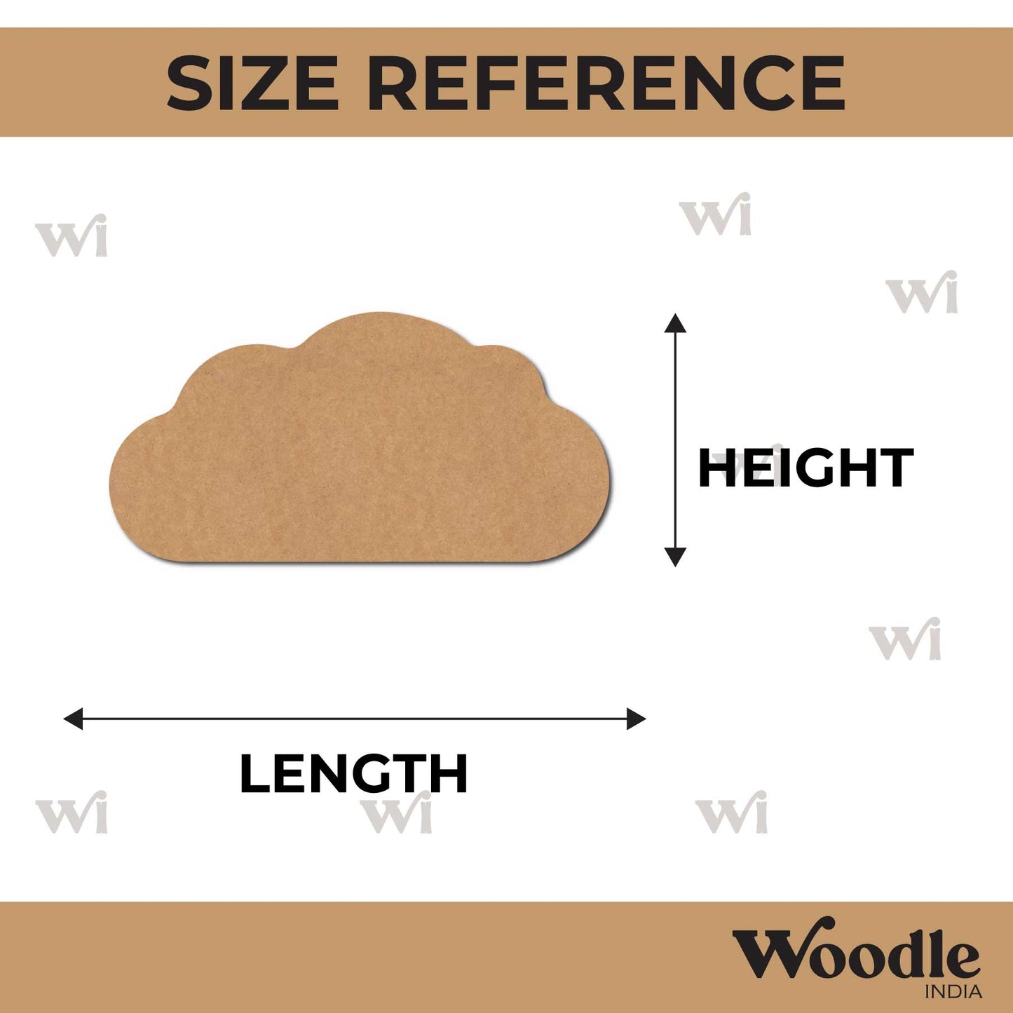 Cloud Cutout MDF Design 6