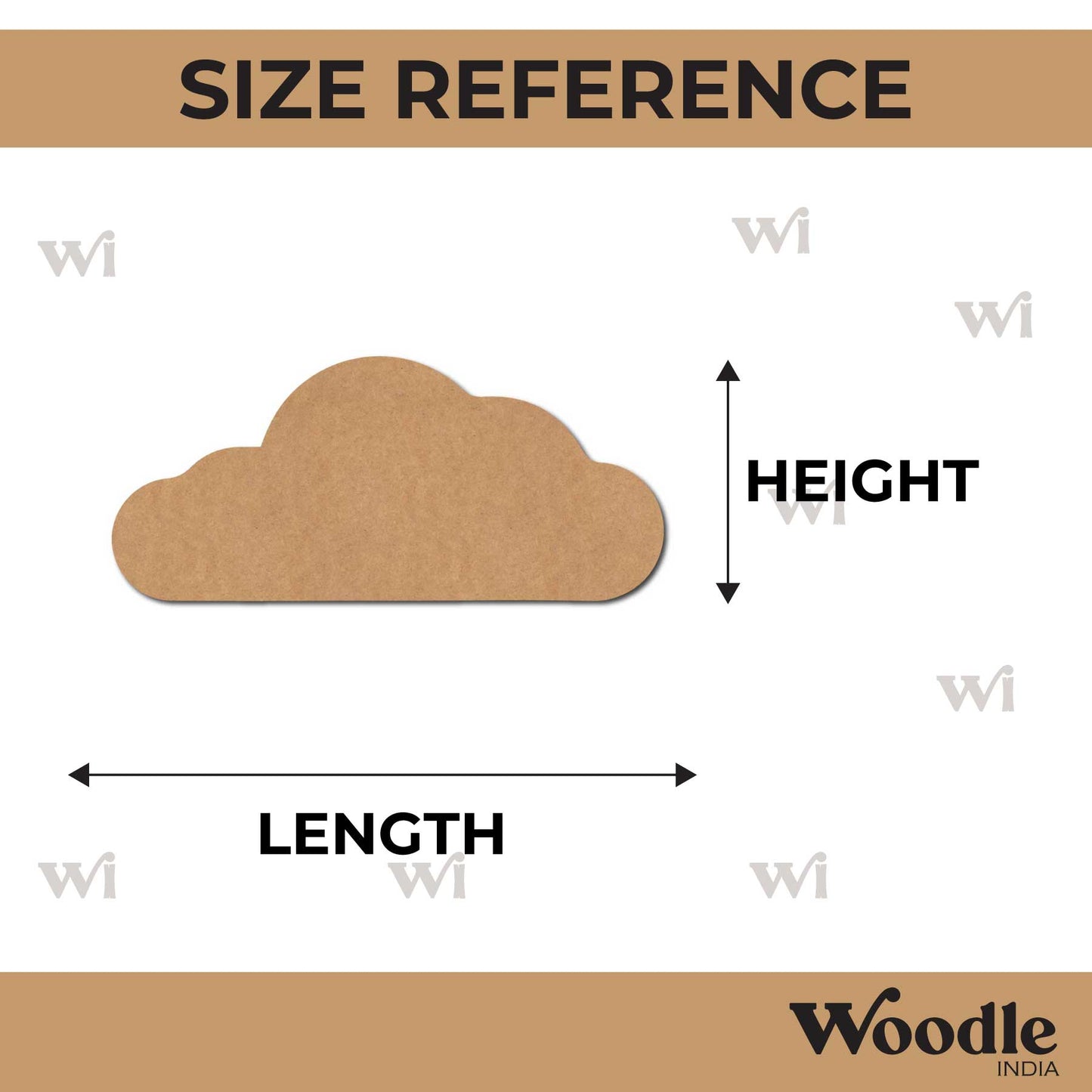 Cloud Cutout MDF Design 7