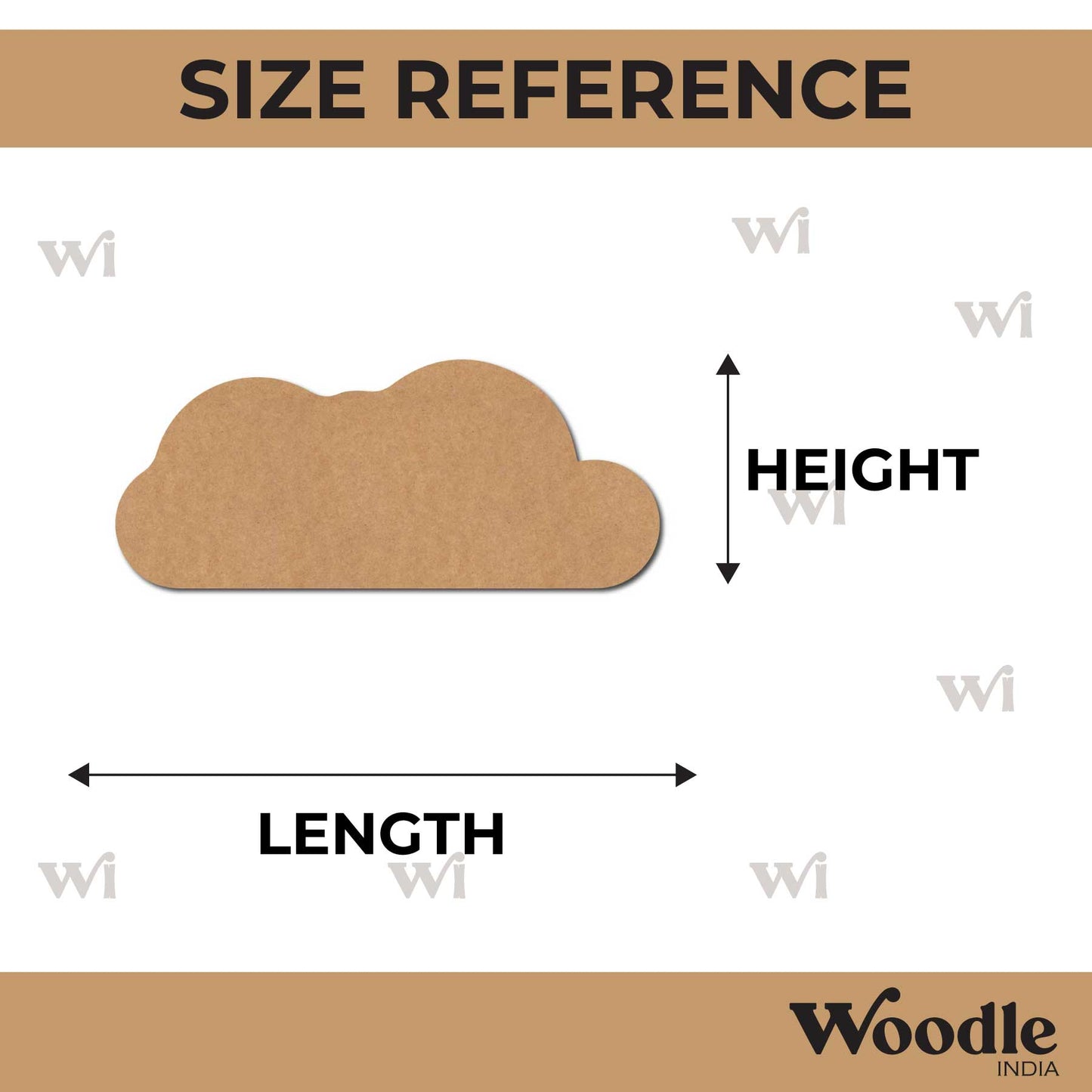 Cloud Cutout MDF Design 8
