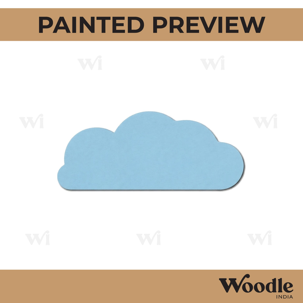 Cloud Cutout MDF Design 9