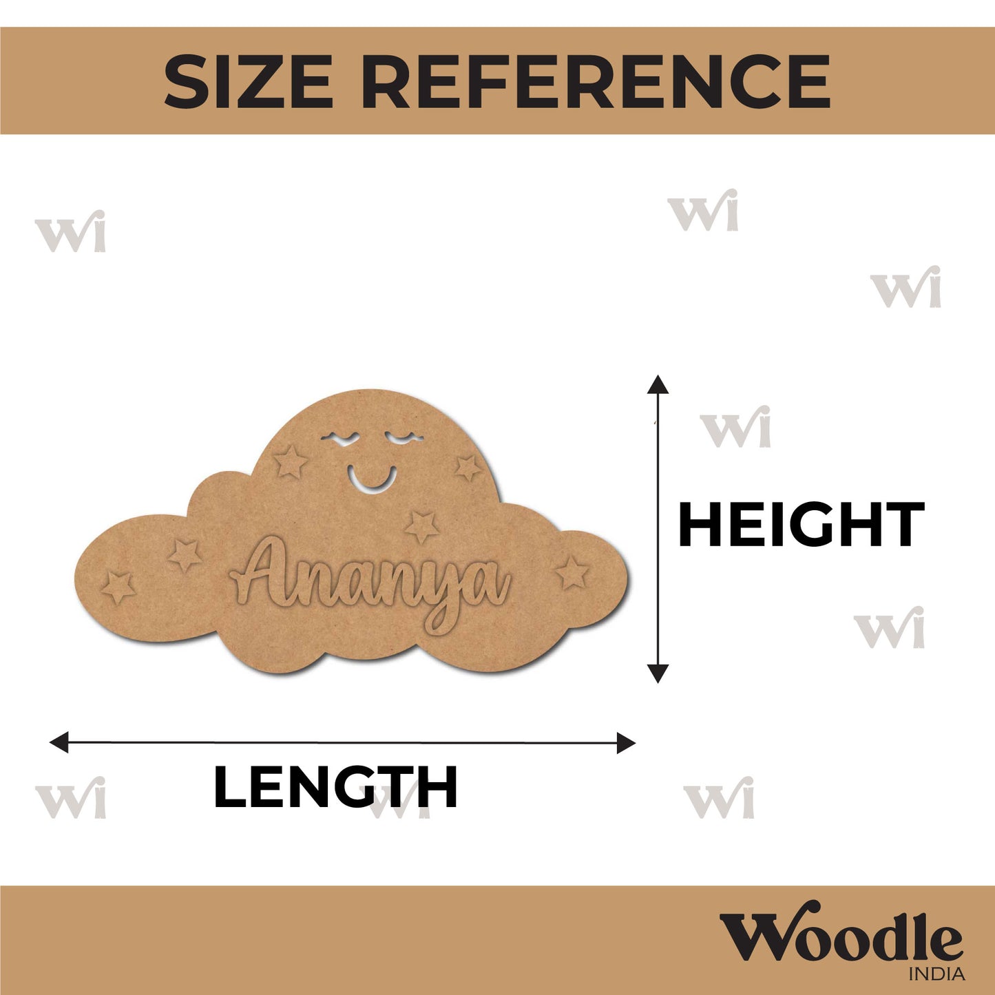 Cloud Nameplate MDF Design 1