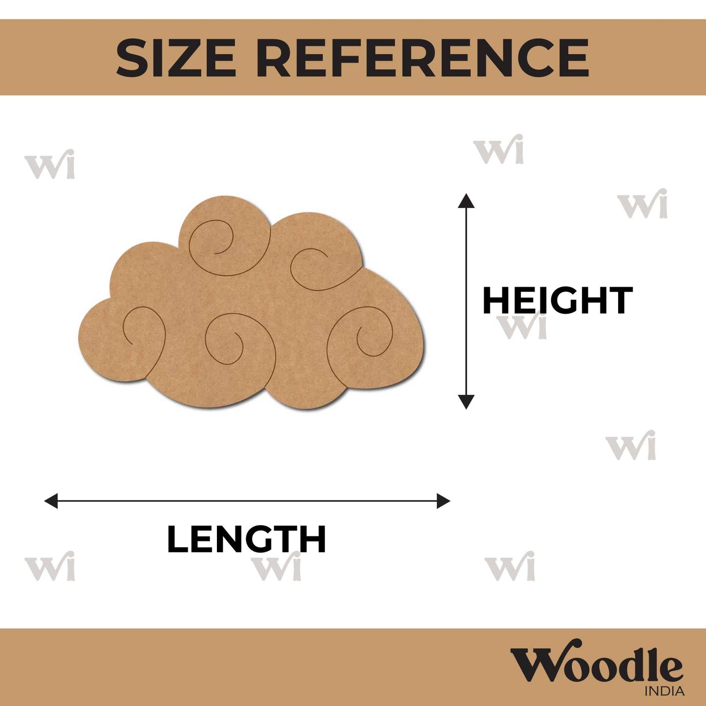 Cloud Pre Marked MDF Design 3
