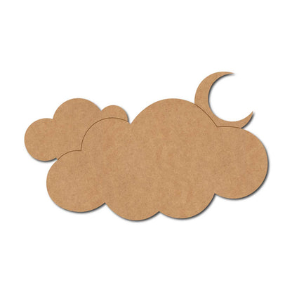 Clouds Moon Pre Marked MDF Design 1