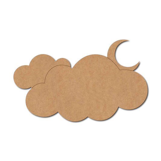 Clouds Moon Pre Marked MDF Design 1