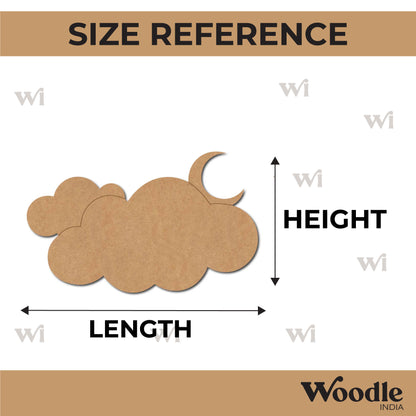 Clouds Moon Pre Marked MDF Design 1