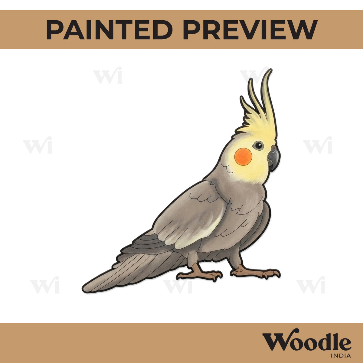 Cockatoo Bird Pre Marked MDF Design 1