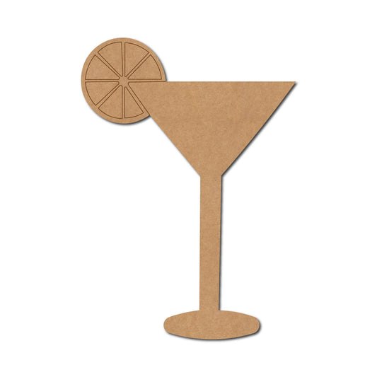 Cocktail Glass With Lemon Pre Marked MDF Design 1