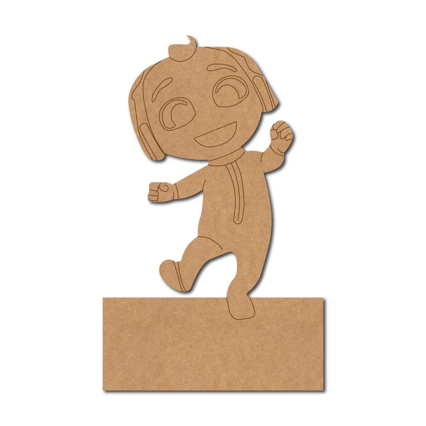 Cocomelon Boy Nameplate Pre Marked MDF Design 1
