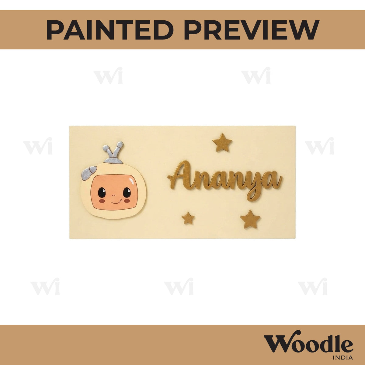 Cocomelon Kids Nameplate MDF Design 1