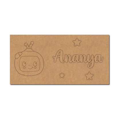 Cocomelon Kids Nameplate MDF Design 1