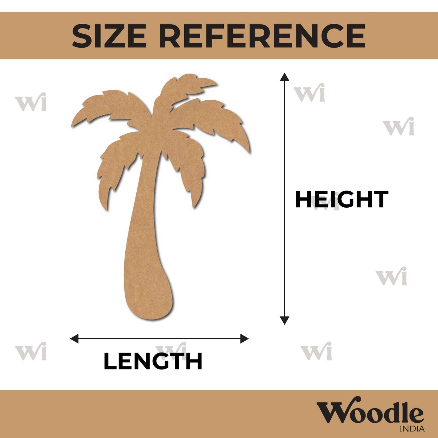 Coconut Tree Cutout MDF Design 1