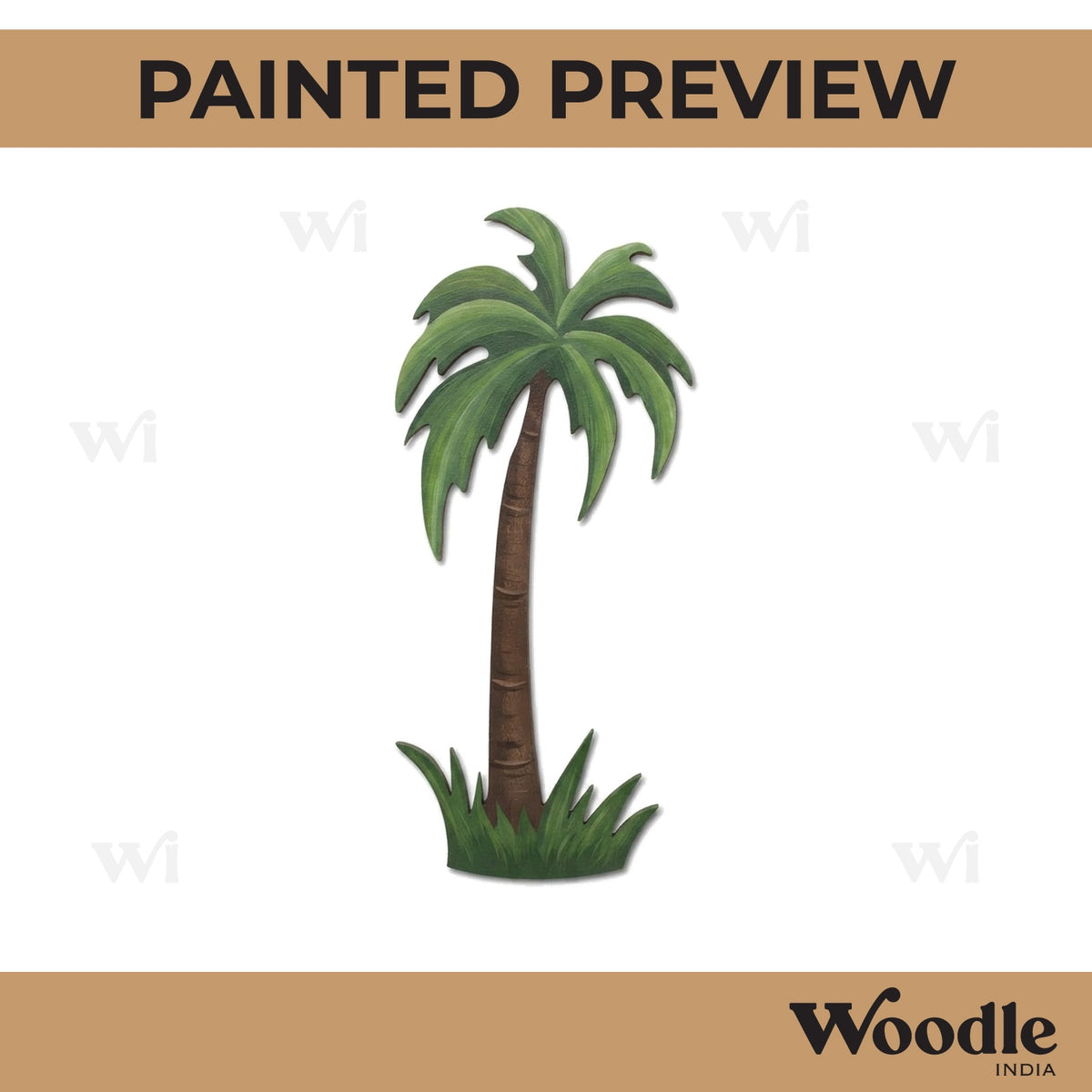 Coconut Tree Cutout MDF Design 2