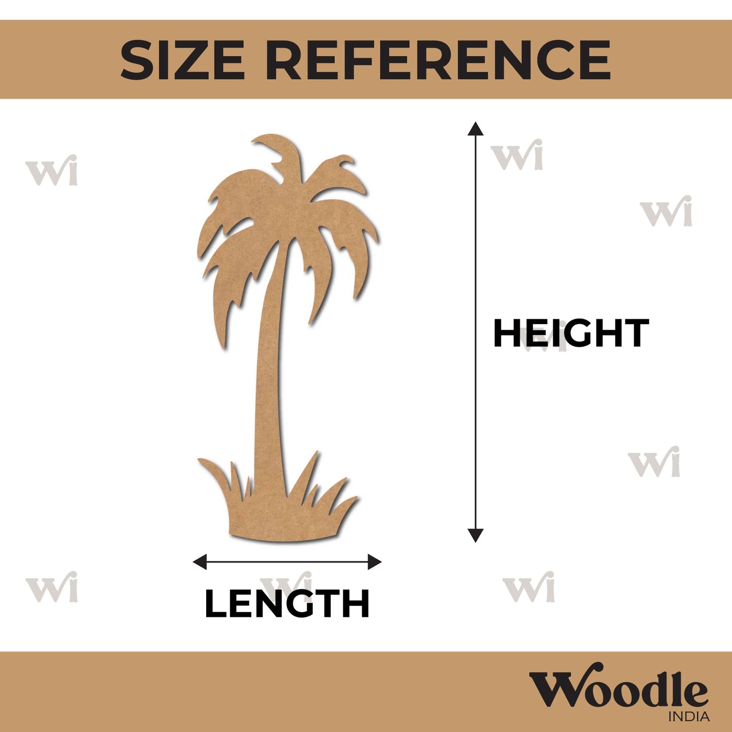 Coconut Tree Cutout MDF Design 2
