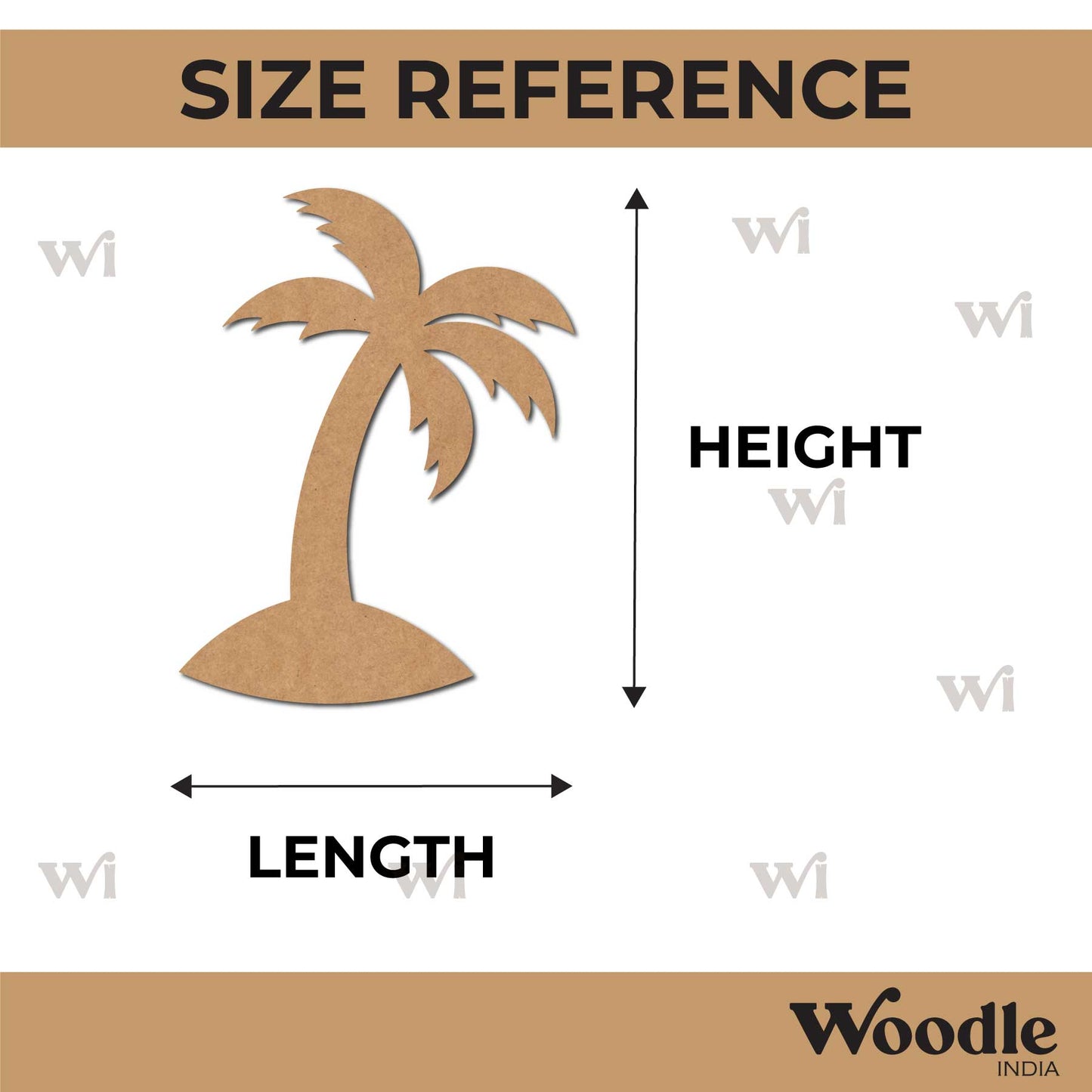 Coconut Tree Cutout MDF Design 3