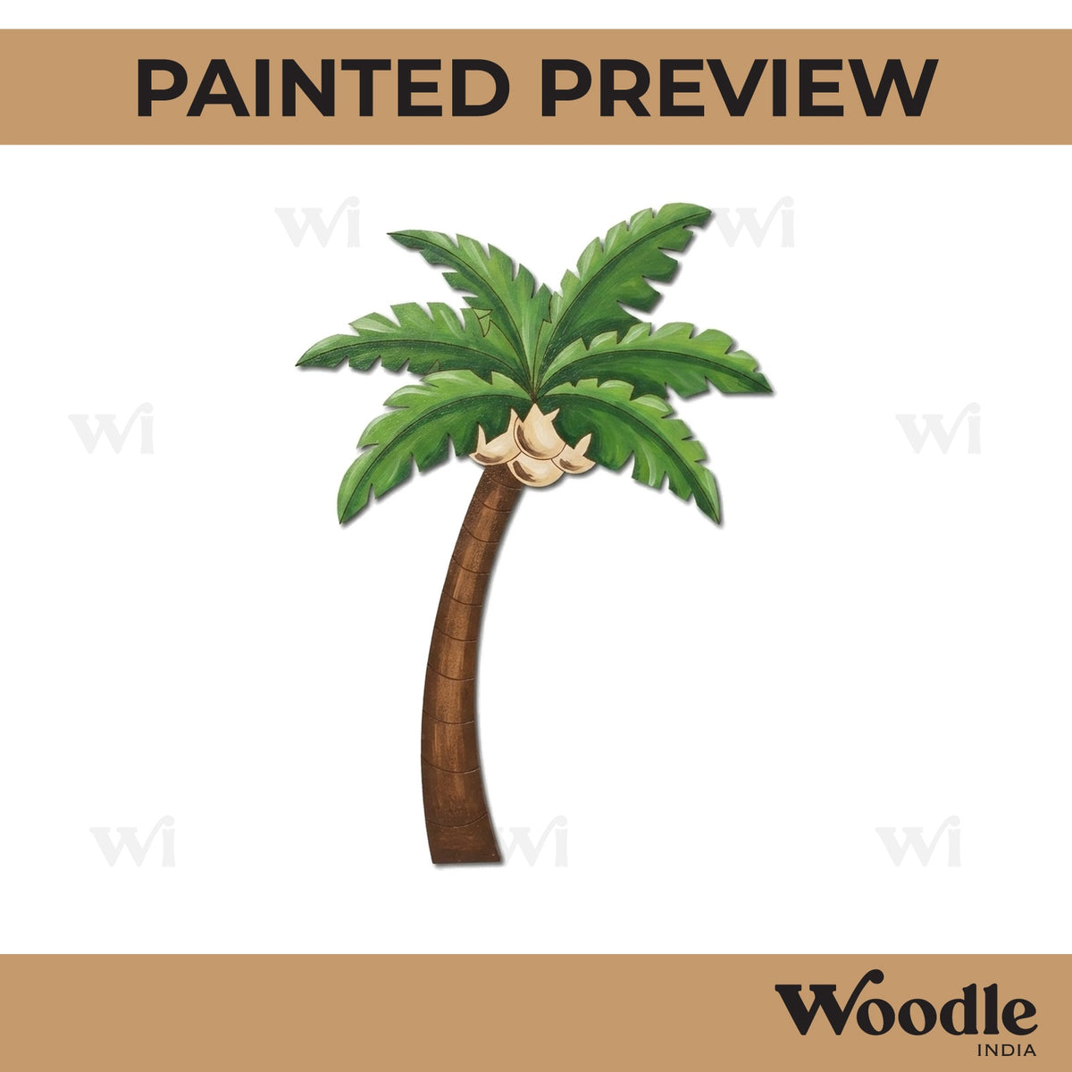 Coconut Tree Pre Marked MDF Design 1
