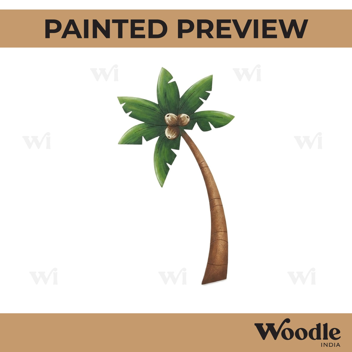 Coconut Tree Pre Marked MDF Design 3